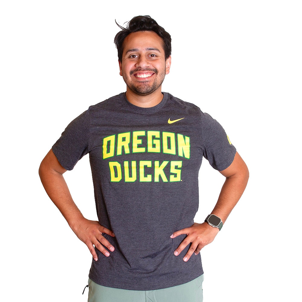 Classic Oregon O, Nike, Black, Crew Neck, Tri-blend, Men, Oregon Ducks, T-Shirt, 872417